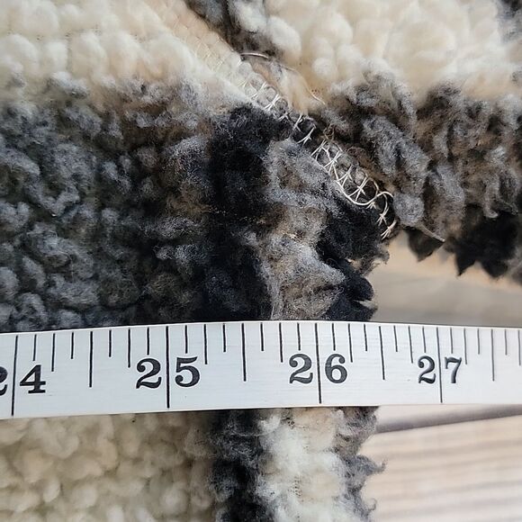 Home Free Plaid Fleece Pullover in Black and Cream Women's Size 2X - Picture 9 of 10